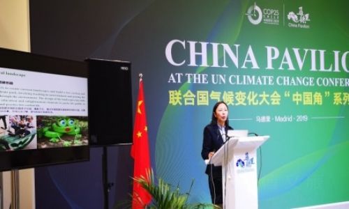 中国绿色碳汇基金会低碳旅游基金副主任谢丽波在2019联合国气